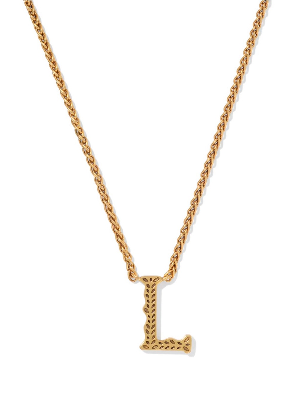 Yellow Rose by Kendra Scott Beau Letter L Pendant Necklace in Vintage Gold